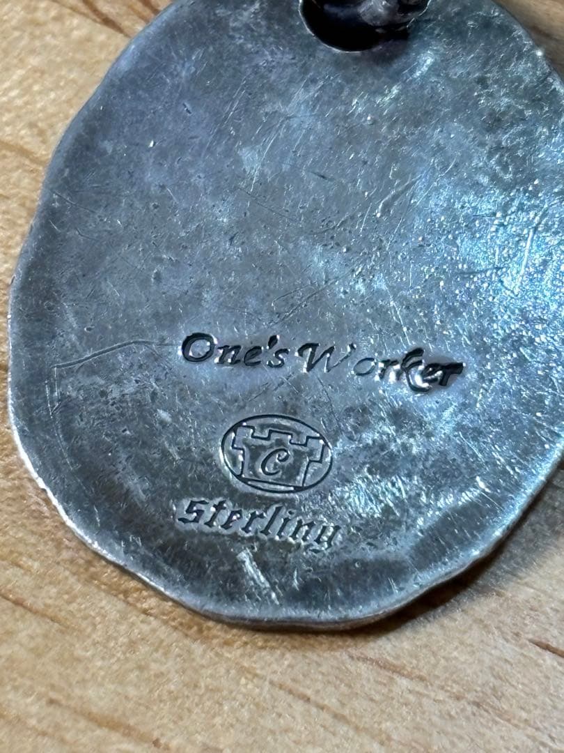 One's Worker　タタキメタル　シルバー　ペンダントトップ