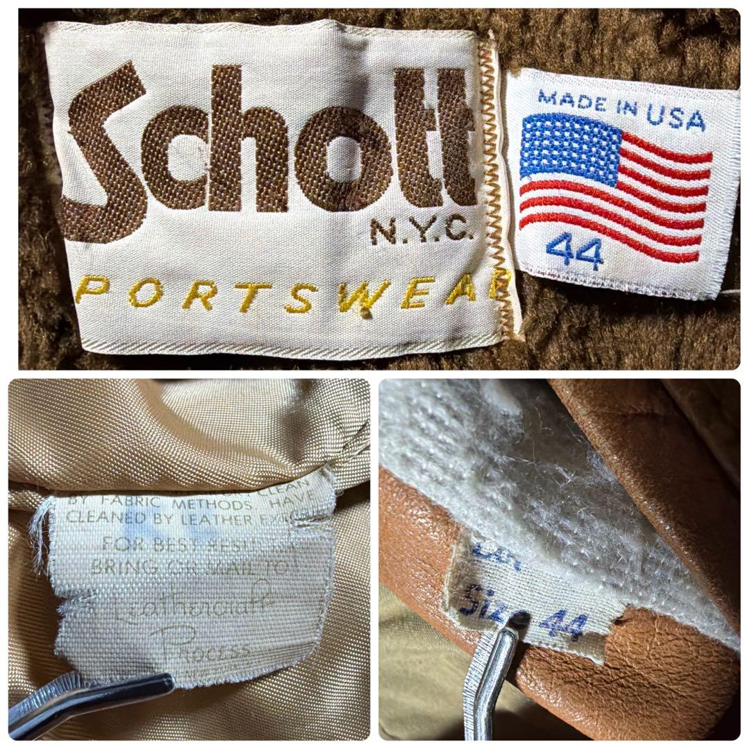 モ*ト様 【米国製】schott フライトジャケット　 G-1 キャメル　襟ボア