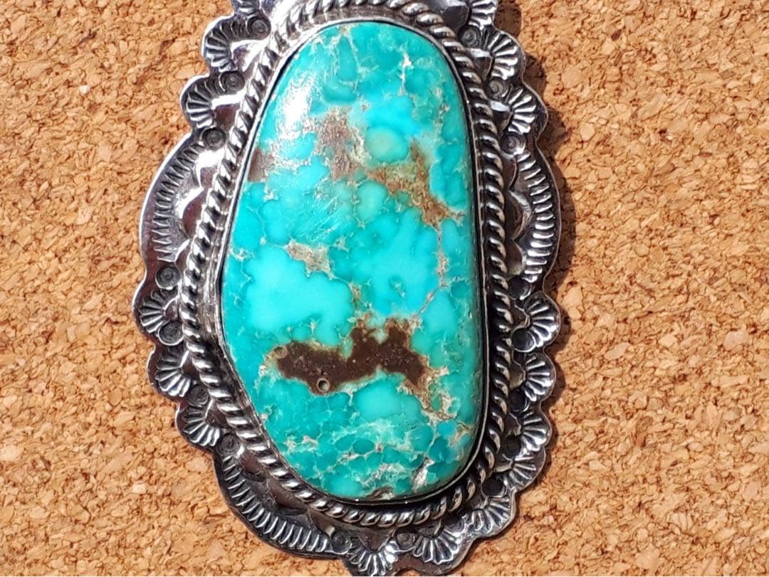 ナバホ NAVAJO 巨匠 ジョーイ アレン 特大 ターコイズ トップ