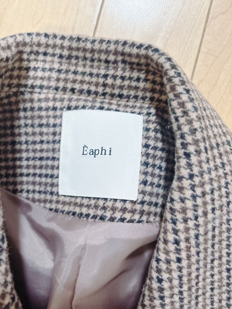 eaphi WOOL LIKE CHECK JACKET 試着のみ