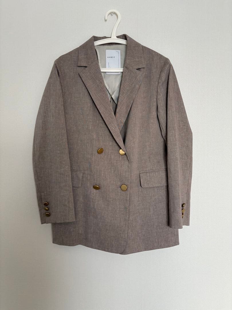 NOBLE / 麻ストレッチダブルブレストジャケット