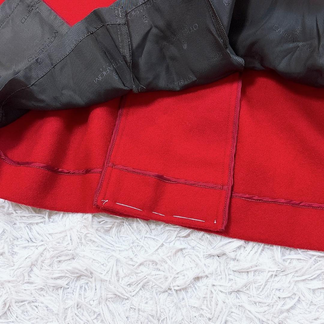 希少【未使用級極美品】モラビト ベルテッドロングコート 比翼 バックタック 40