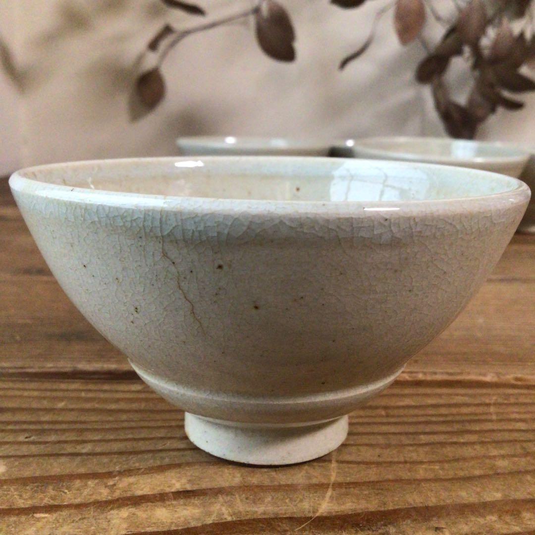 No5469 朝日焼　煎茶碗　5客　湯呑み　茶道具　茶器　煎茶　陶磁器　送料無料