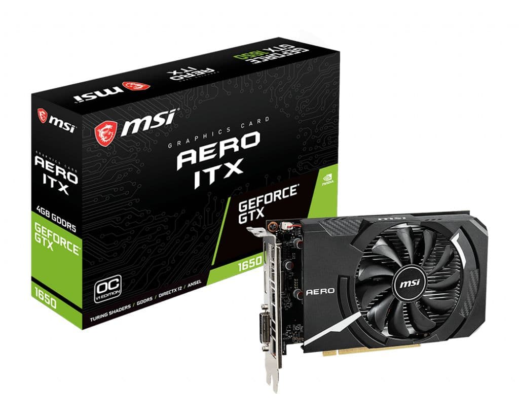 グラフィックボード・グラボ・ビデオカード MSI GEFORCE GTX1650 AERO ITX 4G OCV1