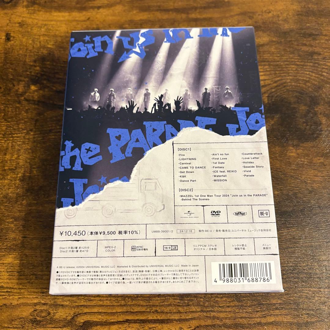 MAZZEL \"Join us in the PARADE\" 初回限定盤DVD