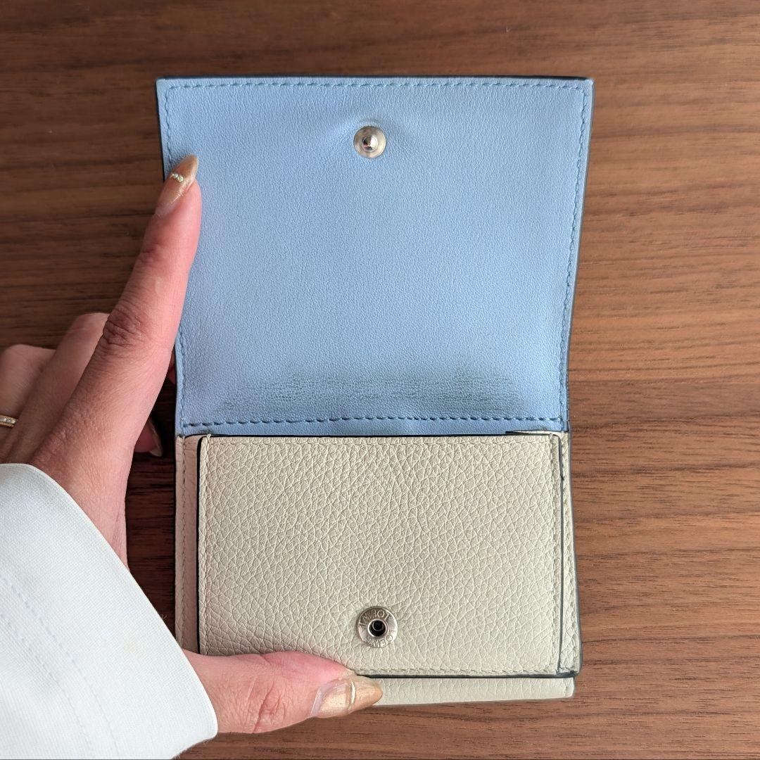 日本橋三越購入 LOEWE トライフォールドウォレット 限定色