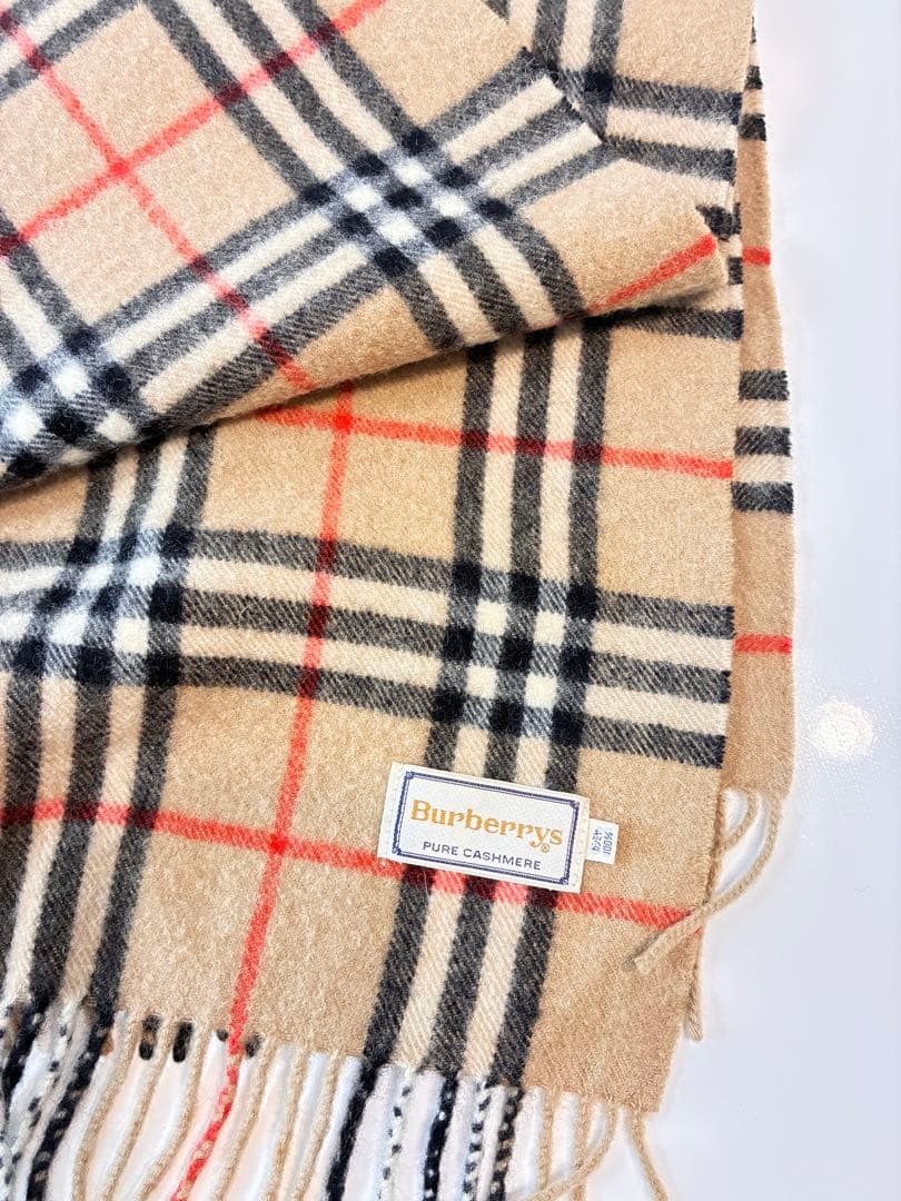Burberrys チェック柄 マフラー 純カシミヤ