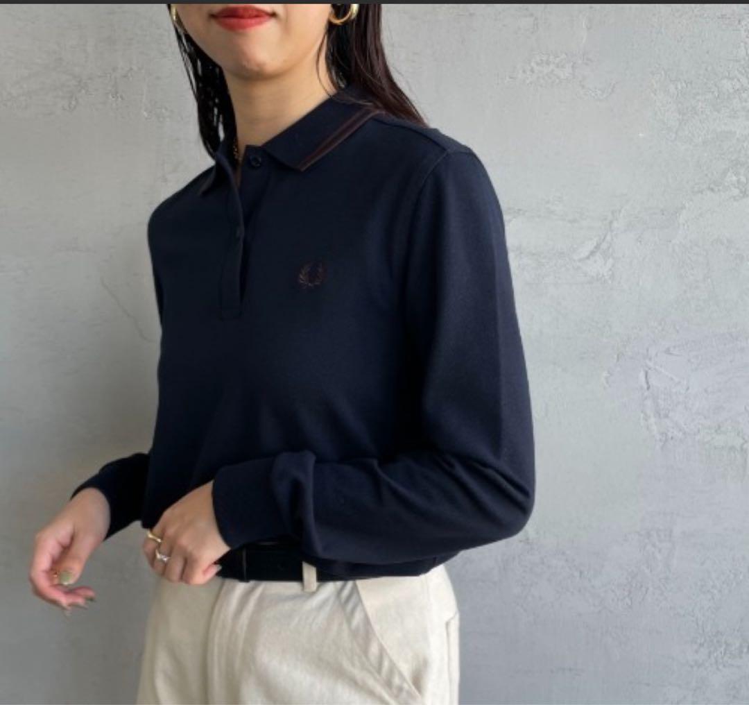 FRED PERRY ツインティップライン ウィメンズロングスリーブポロシャツ