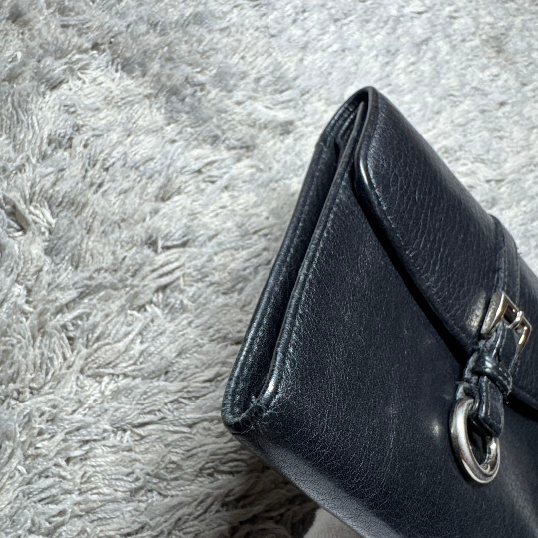 PRADA プラダ 三つ折り財布 レザー 本革 ブラック