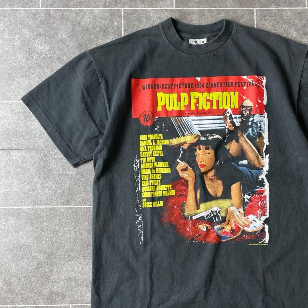 PULP FICTION パルプフィクション ムービーTEE タランティーノ墨黒