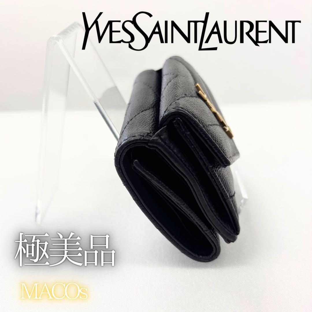 美品✨SAINT LAURENT サンローラン タイニーウォレット 三つ折り財布