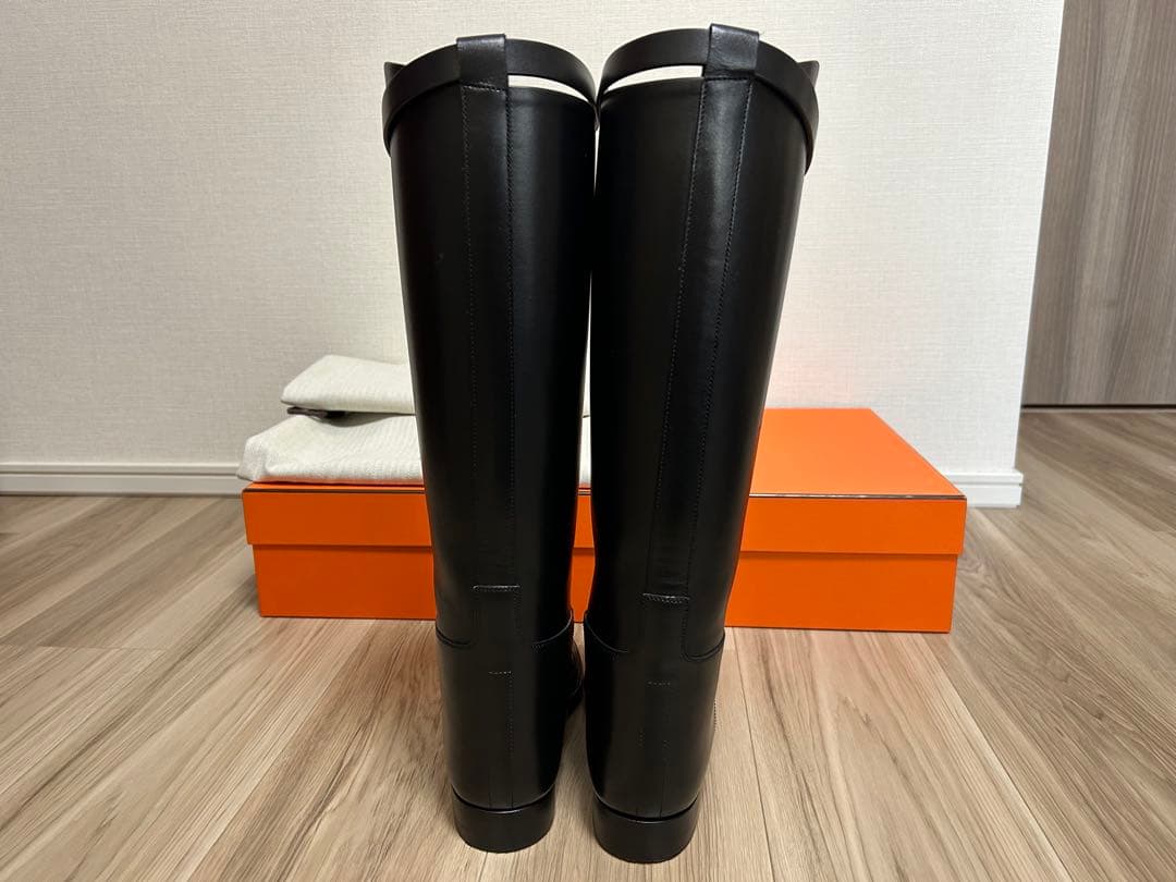 エルメス　ジャンピングブーツ黒 35