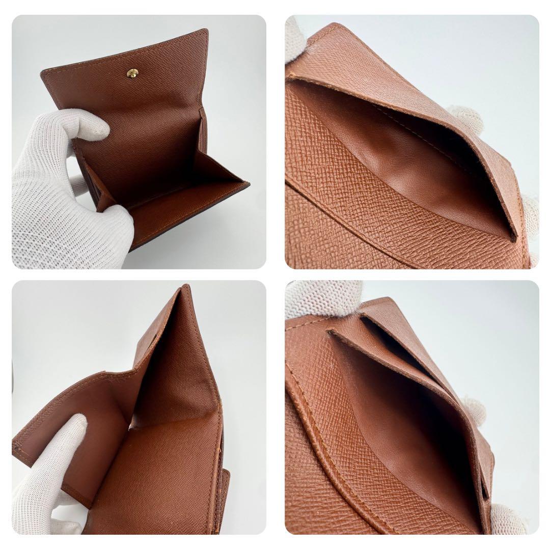 【美品】 ルイヴィトン ポルトモネビエカルトクレディ モノグラム 三つ折り財布