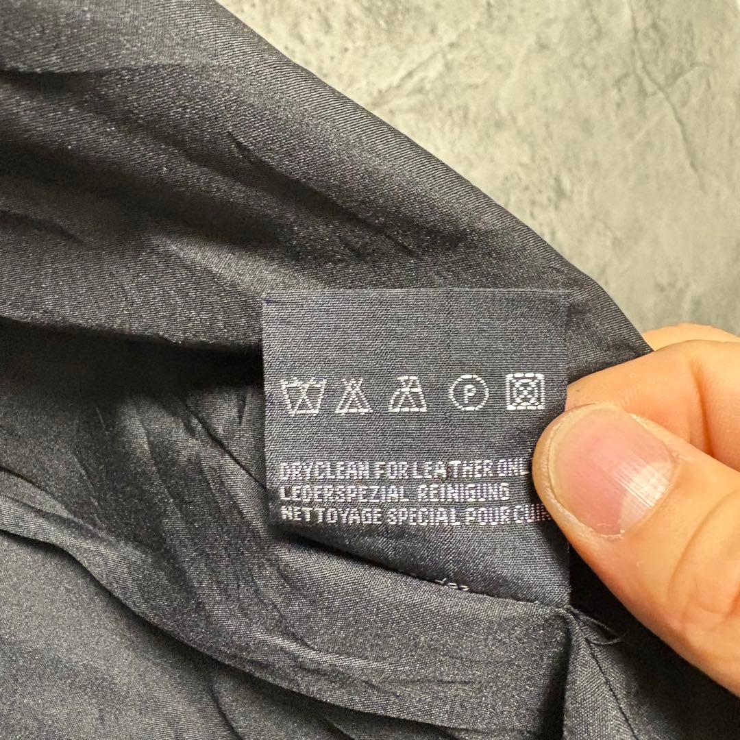 古着　レザーベスト　ブラック　本革　ビンテージ　2XL
