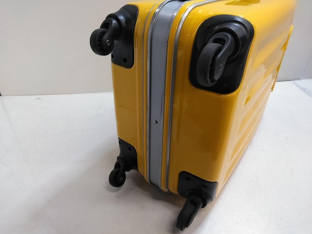 イエロー ハードケース スーツケース キャリーケース Lサイズ 82L 鍵付 ◇