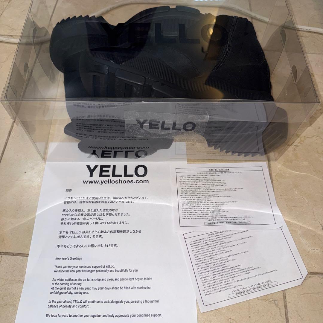 【送料無料YELLO】BLACK DOUBLESNEAKERLONG BOOTS