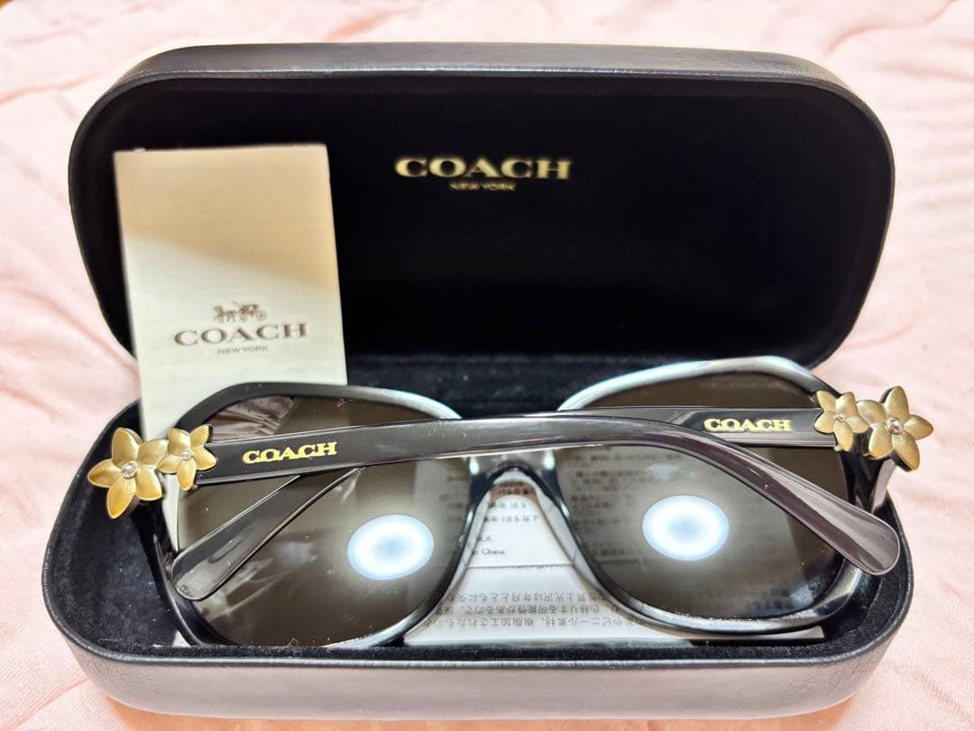 COACH 花装飾 サングラス ケース付き