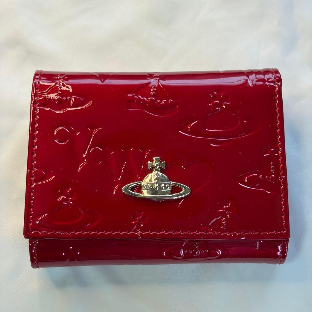 【未使用】Vivienne Westwood 三つ折財布 エナメル ガマ口