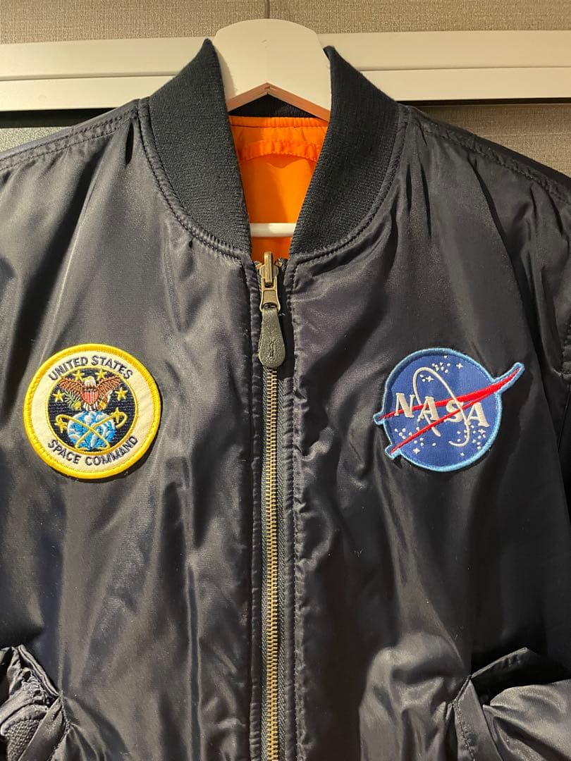 実寸S Alpha Industries × NASA MA-1 Bomber