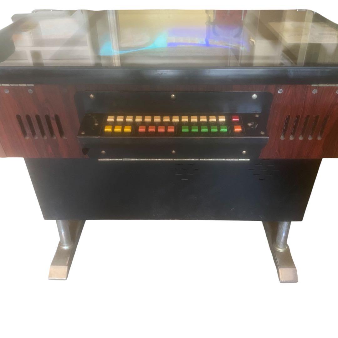 【メ0907-10】昭和レトロ品 麻雀 テーブルゲーム筐体 当時品 通電確認済