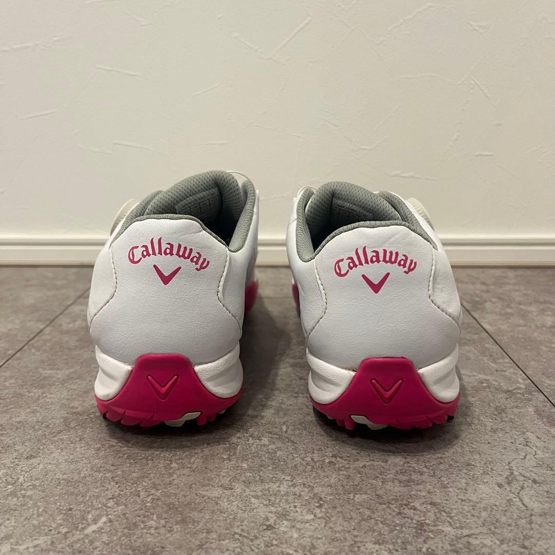 【美品】callaway ゴルフシューズ ピンク レディース　ダイヤル式