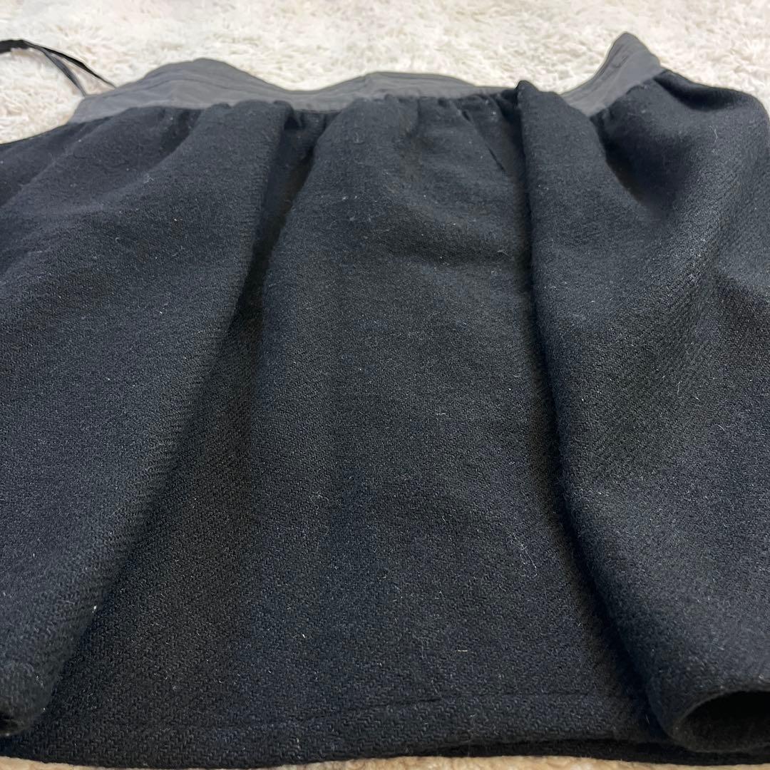 tricot COMME des GARÇONS ウール巻きスカート 黒