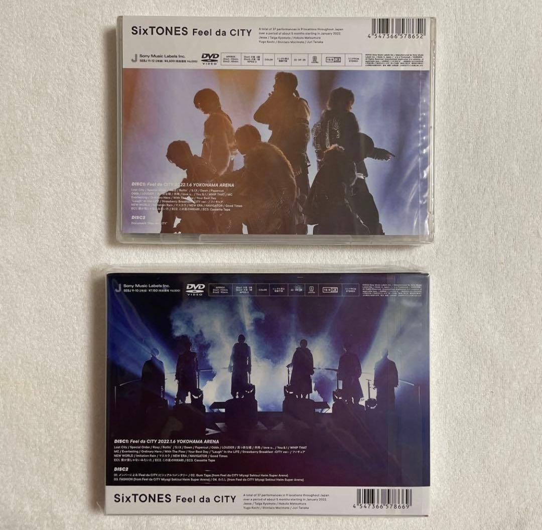 SixTONES/Feel da CITY〈初回盤・通常盤DVD