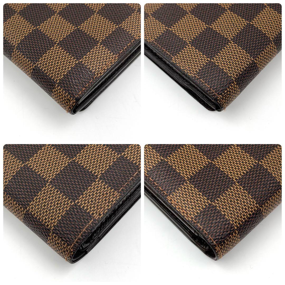 LOUISVUITTON ルイヴィトン ダミエ エベヌ トレゾール 折り財布