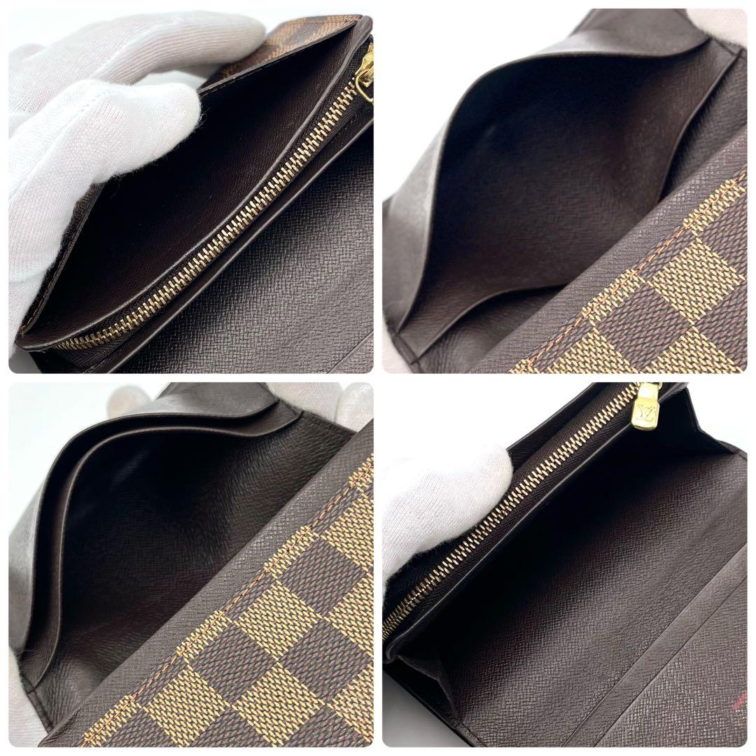 LOUISVUITTON ルイヴィトン ダミエ エベヌ トレゾール 折り財布