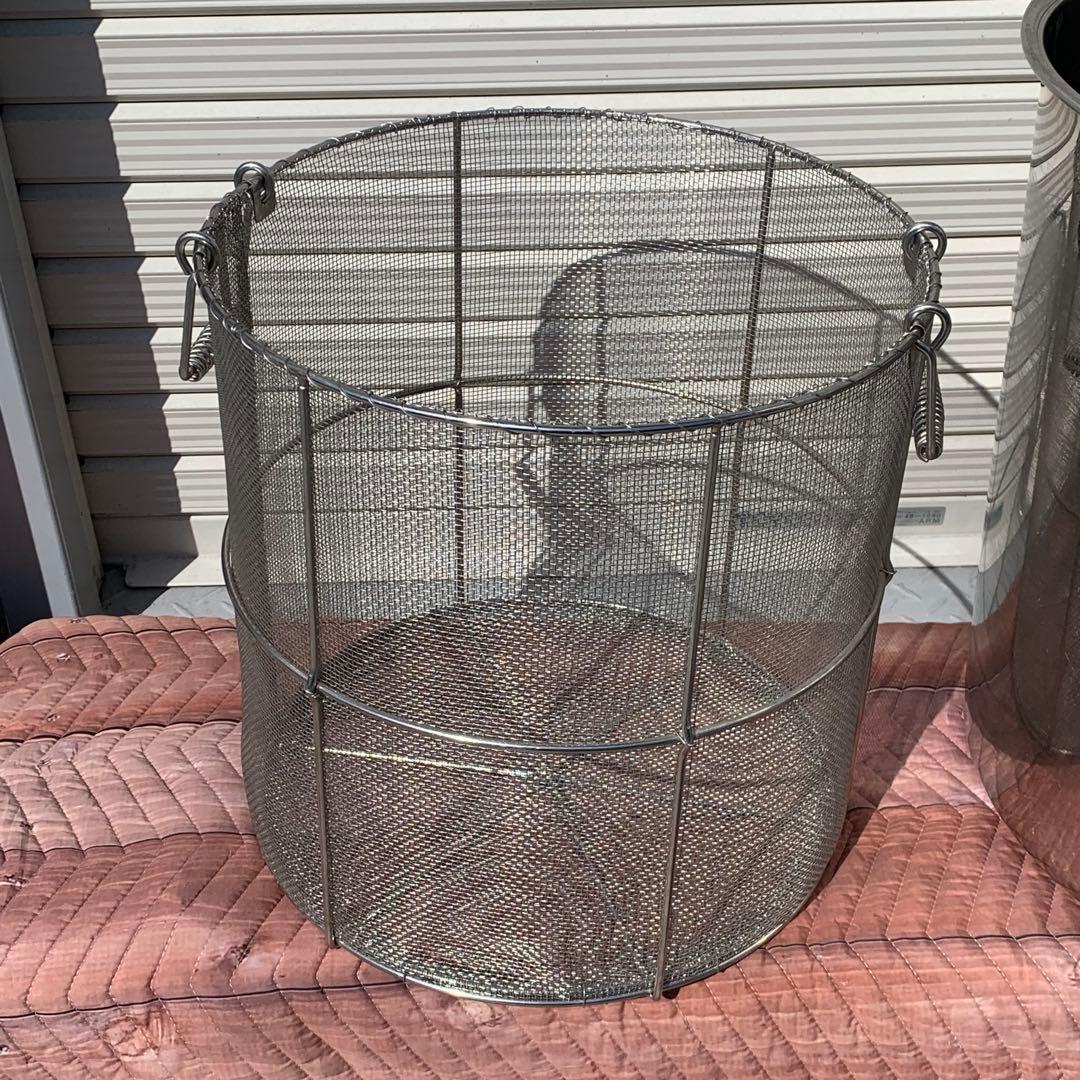 ステンレス 寸胴鍋 80L & スープ取りザル