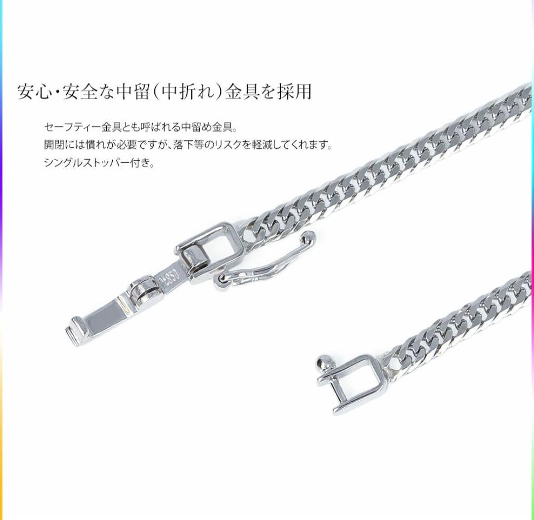 極美品／6面Wプラチナ喜平／11ｇ／50cm／中折れ