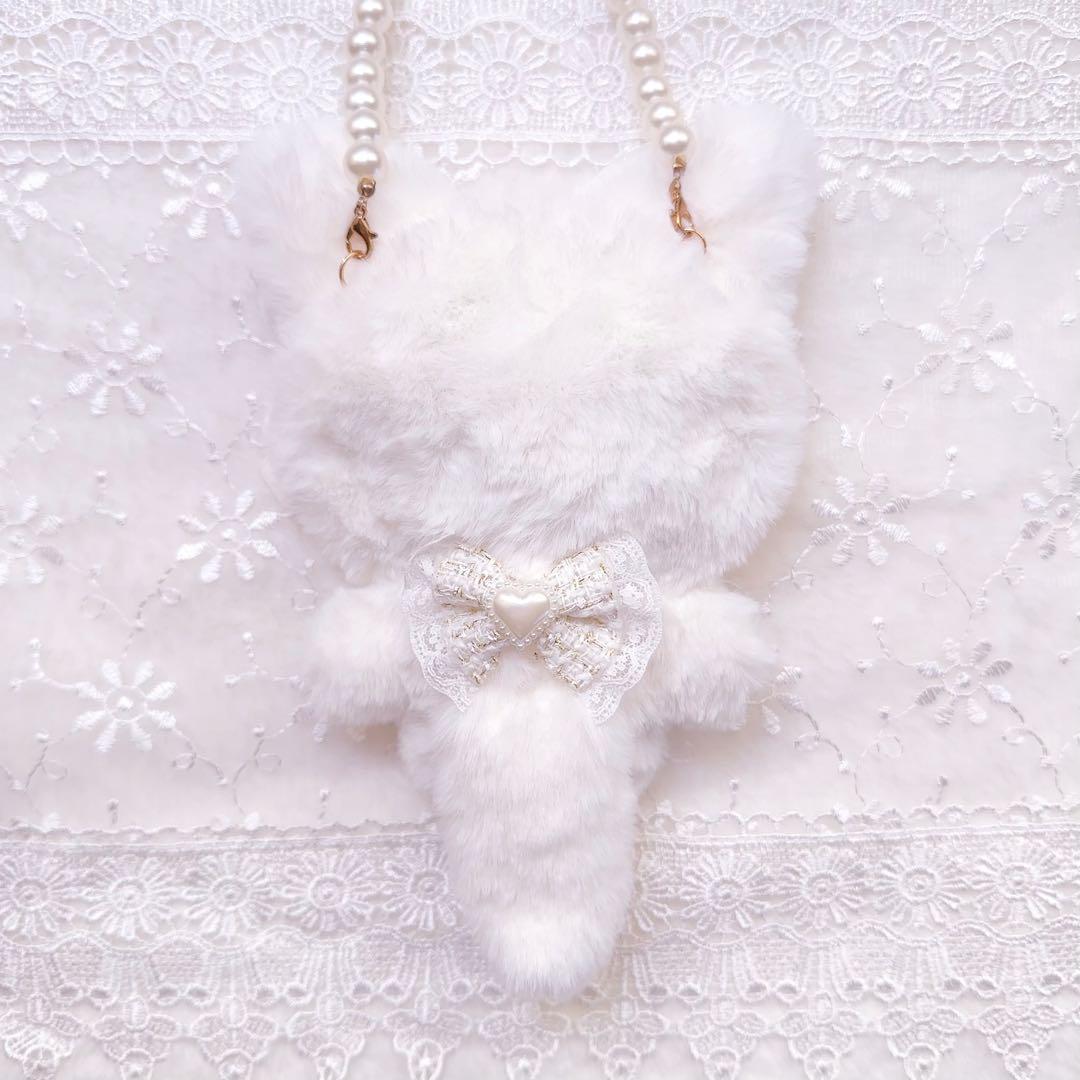 ツイードシリーズ　いつぬい　ちびぐるみ ぬい服　クリーム　白　ねこ　あんスタ