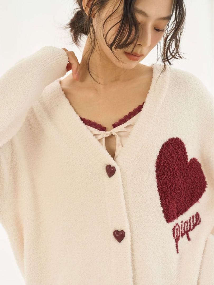 gelato pique【UNISEX】ハートジャガードカーディガン