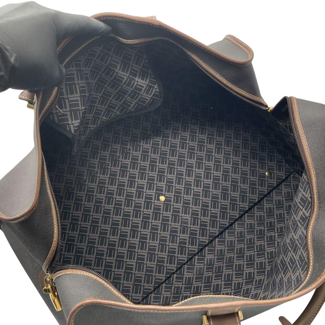 極美品　dunhill ダンヒル レザー PVC ボストンバッグ　トラベルバッグ