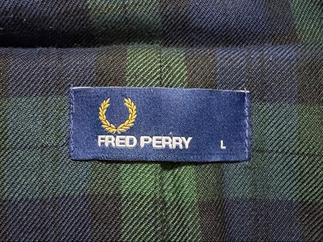 FRED PERRY メンズ ダッフルコート 黒 Lサイズ 秋冬