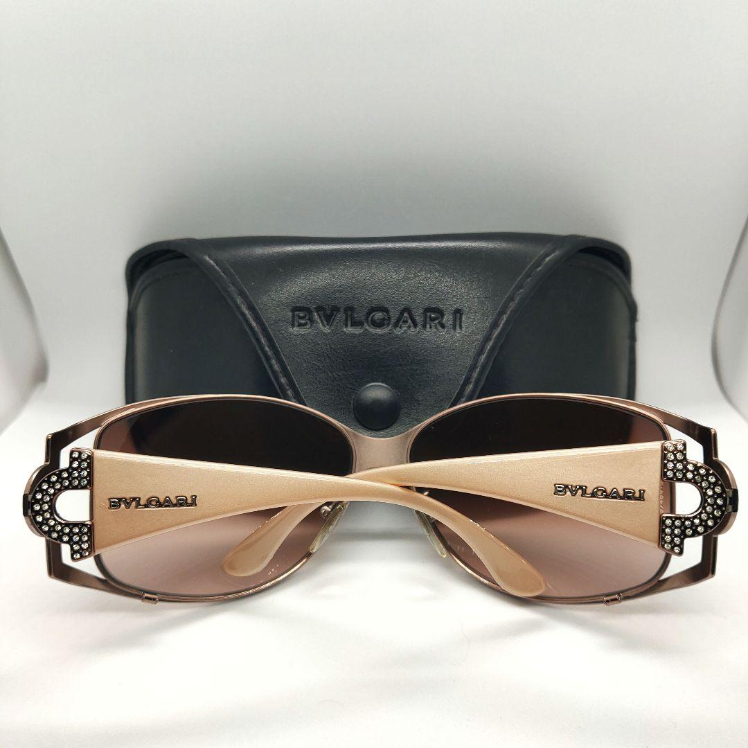 美品✨ブルガリ BVLGARI サングラス ラインストーン ブラウン