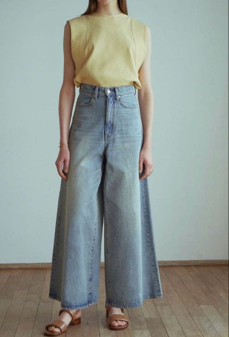 CLANE クラネ J/W WIDE DENIM PANTSワイドデニム
