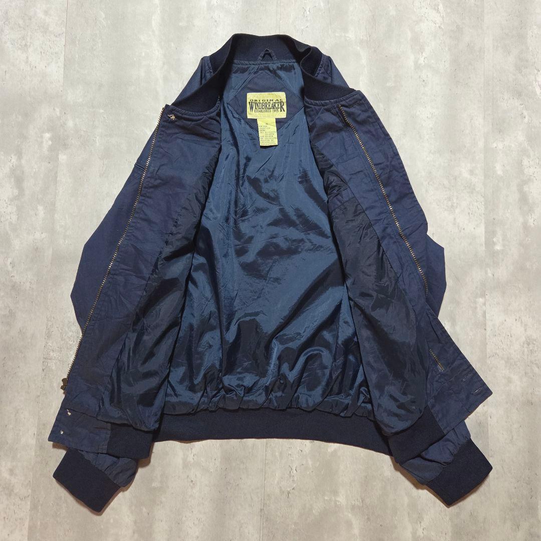 90s ダービージャケット WINDBREAKER ネイビー ビッグサイズ