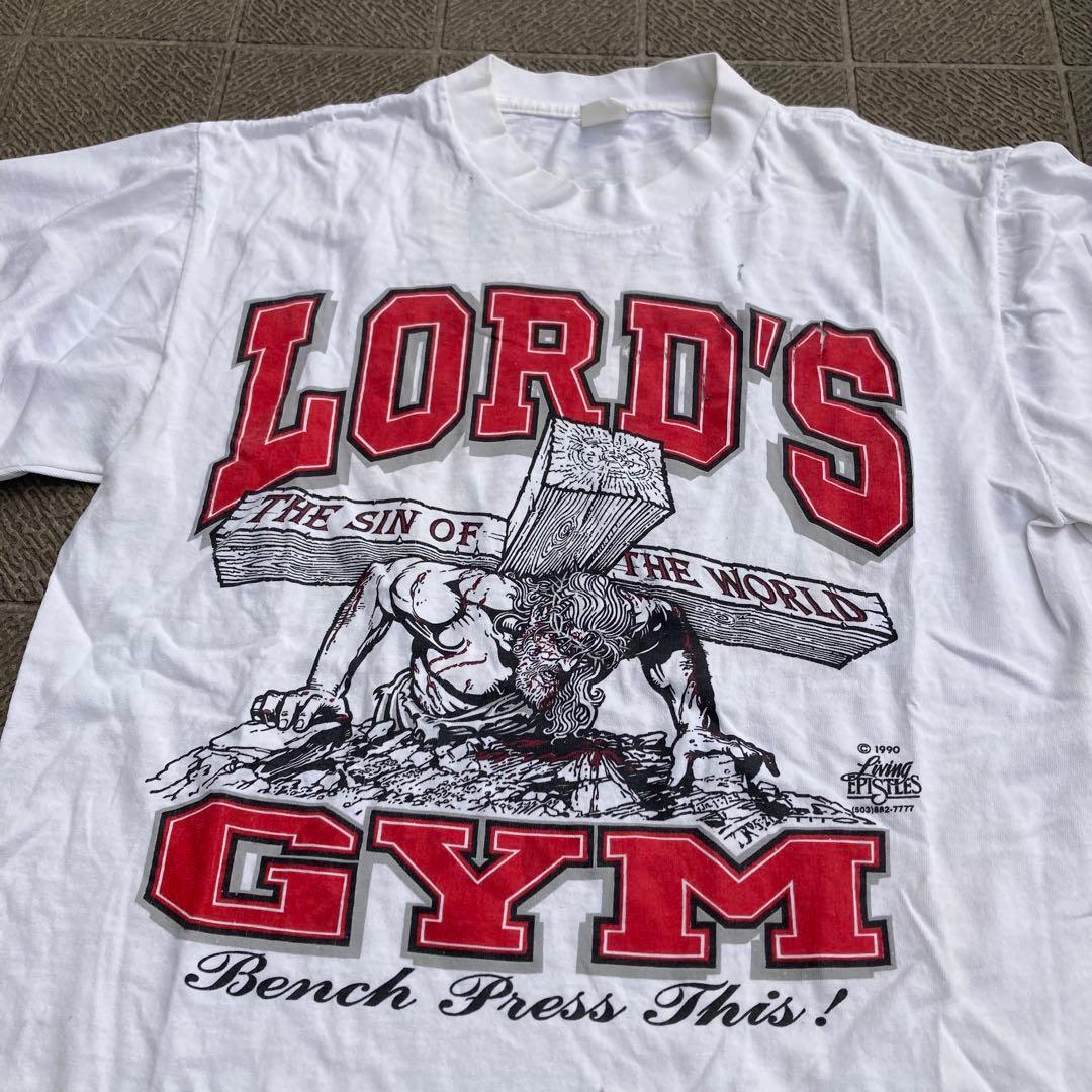 R*n様 LORD'S GYM レア　ロゴTシャツ　企業ロゴ　アメリカ古着　ヴィ