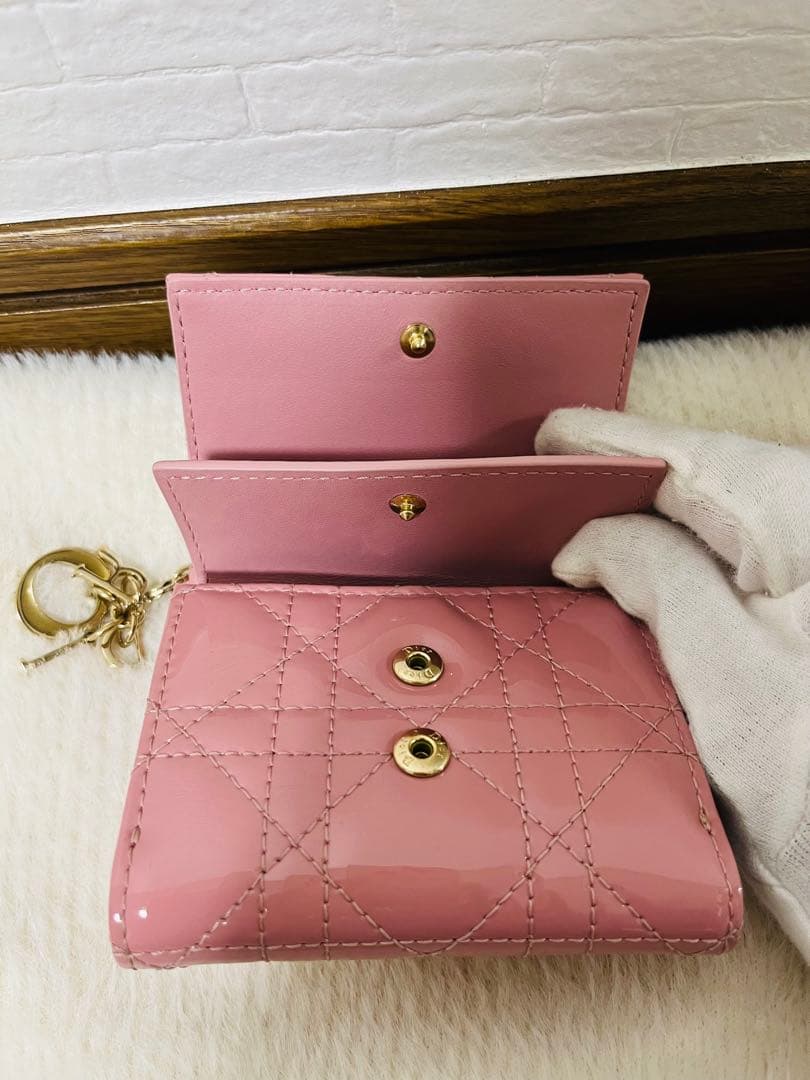 LadyDiorLotus ロータスウォレットレディディオール 三つ折り財布