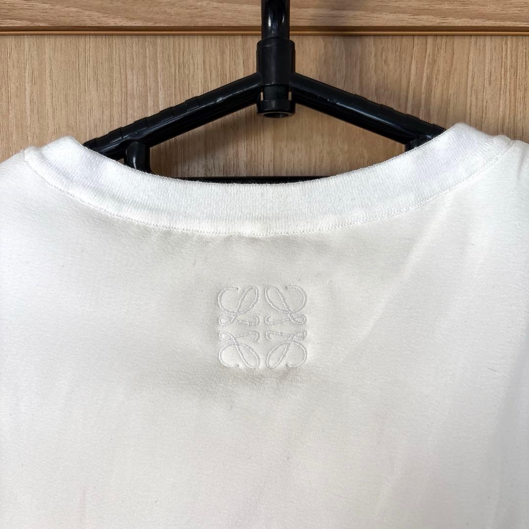 LOEWE ロエベ Silk top Tシャツ パフィー クロップド丈 S 白