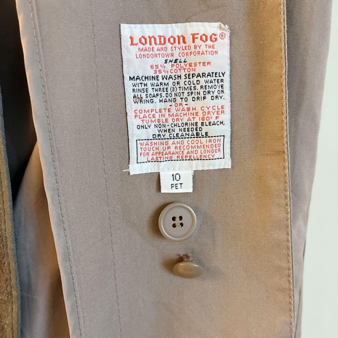 LONDONFOG ステンカラーコート トレンチコート ライナー 総柄 ロング