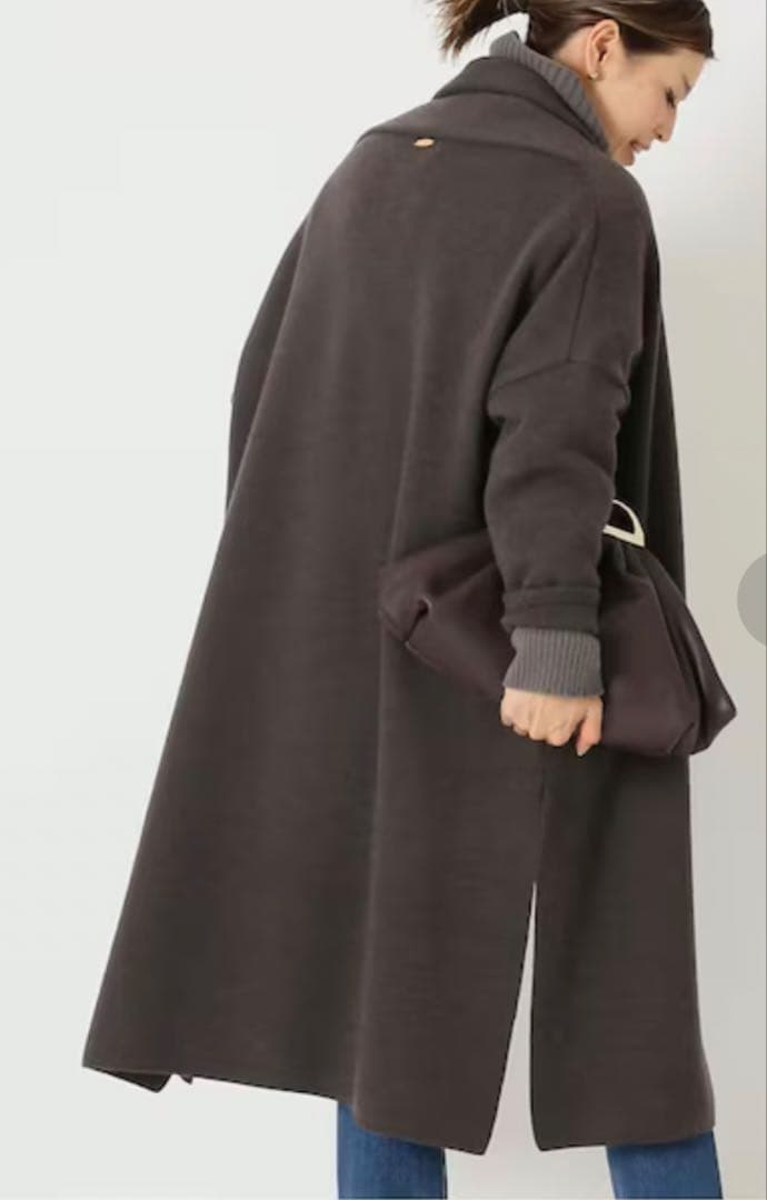 【美品】MUSE ドゥーズィエムクラス ウール ロング ガウンコート