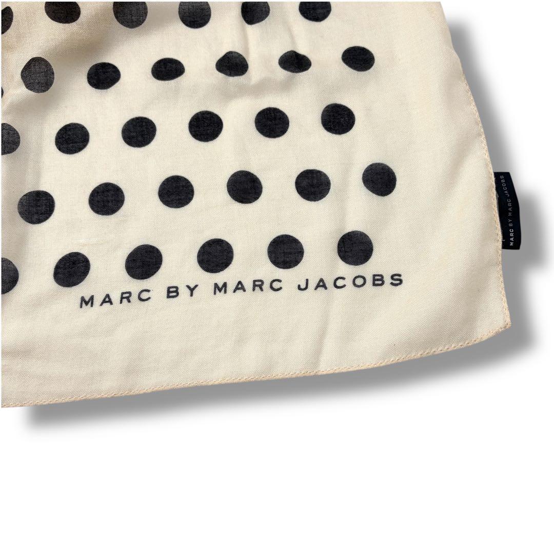 【美品】マークジェイコブス シルク・カシミヤ混 大判ストール　ドット　水玉