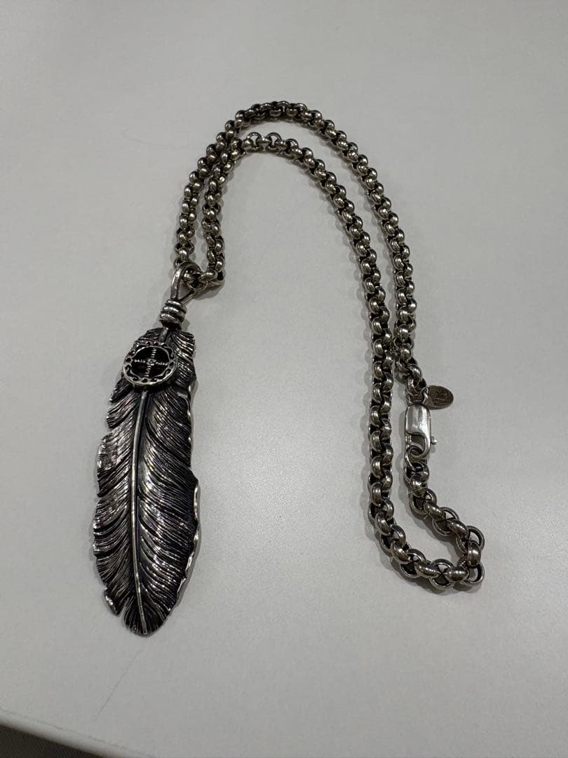 SAAD（サード） フェザーペンダント ネックレス シルバーアクセ