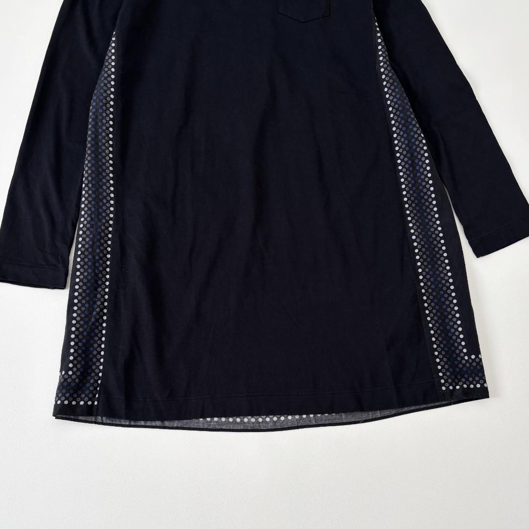 美品　sacai　ドッキングTシャツ　長袖カットソー　トップス　サカイ　ギャザー