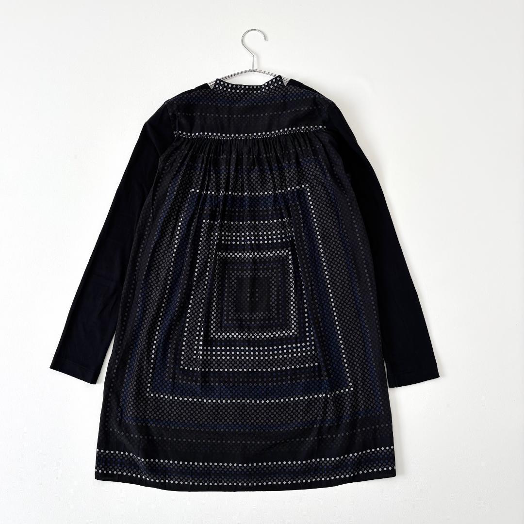 美品　sacai　ドッキングTシャツ　長袖カットソー　トップス　サカイ　ギャザー