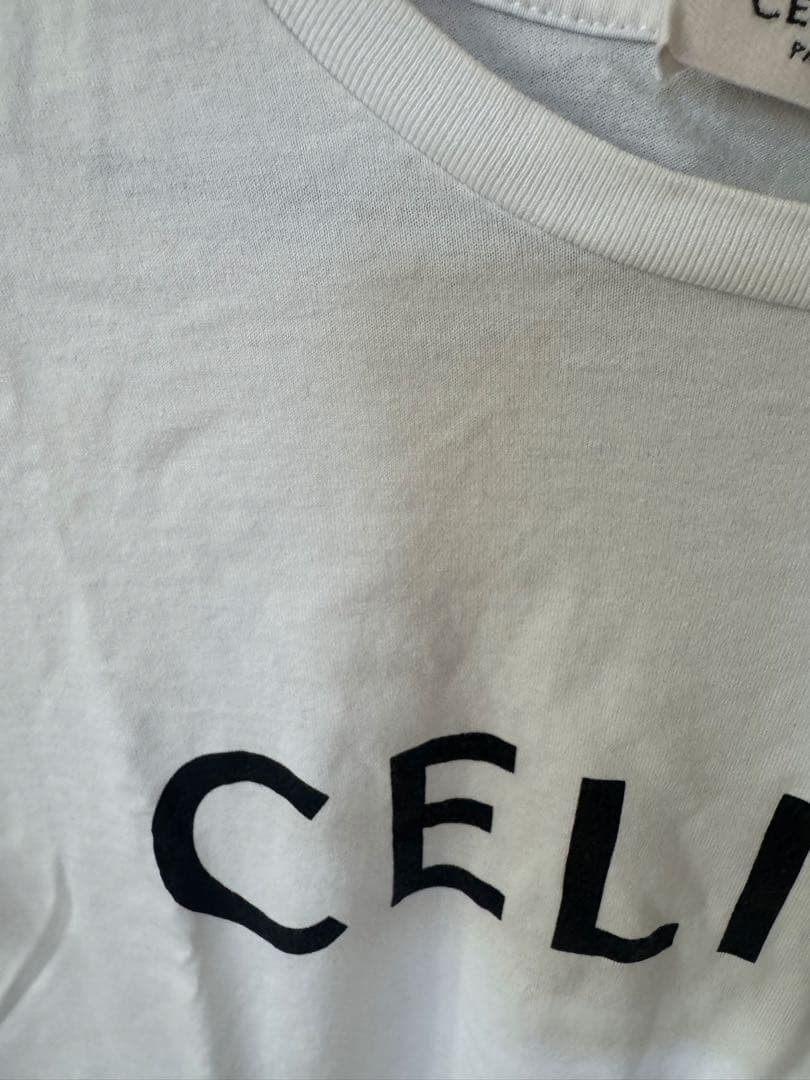 CELINE ホワイト Tシャツ