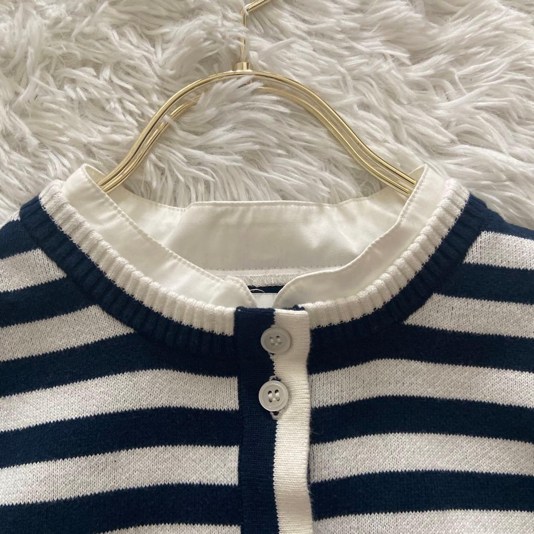 Bibiy ANGELIQUE KNIT ボーダー カーディガン