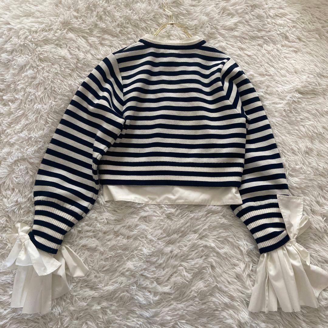 Bibiy ANGELIQUE KNIT ボーダー カーディガン